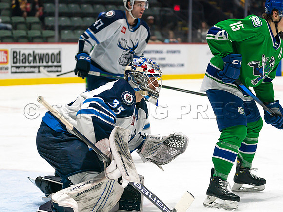 Wed, March 16, 2022 Abbotsford Canucks make an epic comeback to take a 5-4 win in OT against the Manitoba Moose in Abbotsford, BC