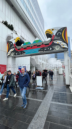 May 2,2022 at Canada Place, Vancouver Archway designed by Susan Point, Thomas Cannell, and Brent Sparrow