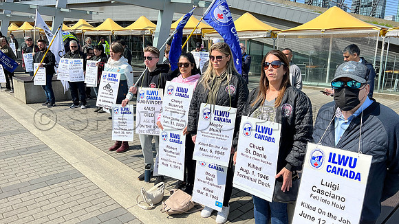 April 28, 2022 Day of mourning for workers, at Jack pool plaza Vancouver.