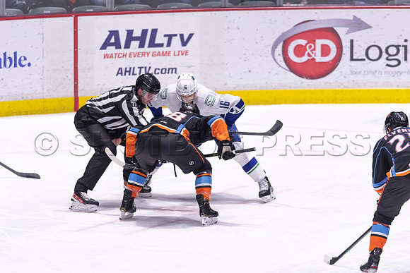 Abbotsford Canucks defeat San Diego Gulls 4-2 on Sunday, Jan 23, 2022 at Abbotsford Centre.