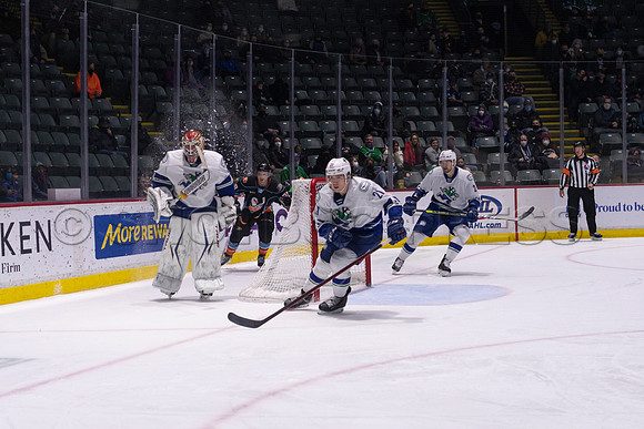 Abbotsford Canucks defeat San Diego Gulls 4-2 on Sunday, Jan 23, 2022 at Abbotsford Centre.