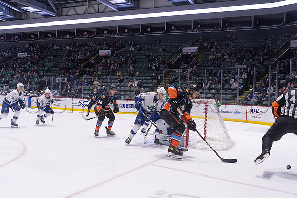 Abbotsford Canucks defeat San Diego Gulls 4-2 on Sunday, Jan 23, 2022 at Abbotsford Centre.