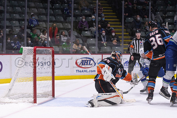 Abbotsford Canucks defeat San Diego Gulls 4-2 on Sunday, Jan 23, 2022 at Abbotsford Centre.