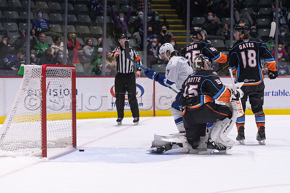 Abbotsford Canucks defeat San Diego Gulls 4-2 on Sunday, Jan 23, 2022 at Abbotsford Centre.