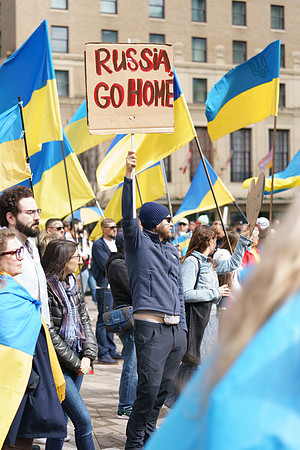 Sun, Mar 27, 2022 Stand with Ukraine Rally at the Vancouver Art Gallery