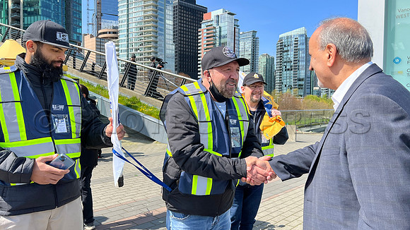 April 28, 2022 Day of mourning for workers, at Jack pool plaza Vancouver.