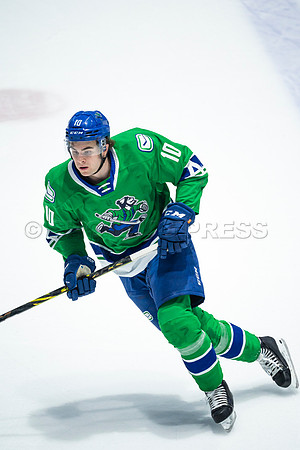 Sun, March 13, 2022 Abbotsford Canucks take Colorado Eagles 5–4 in OT at Abbotsford Event Centre in Abbotsford, BC