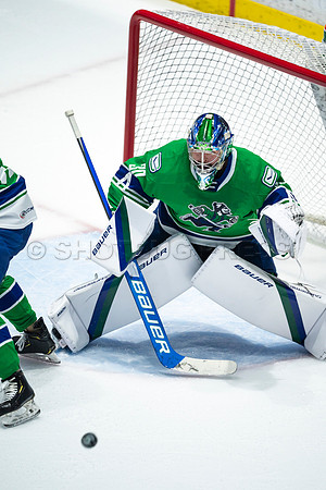 Sun, March 13, 2022 Abbotsford Canucks take Colorado Eagles 5–4 in OT at Abbotsford Event Centre in Abbotsford, BC