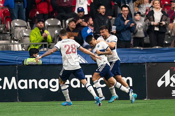 Sat, April 2, 2022 The Vancouver Whitecaps FC clinch a 1-0 win over Sporting Kansas City in Vancouver.