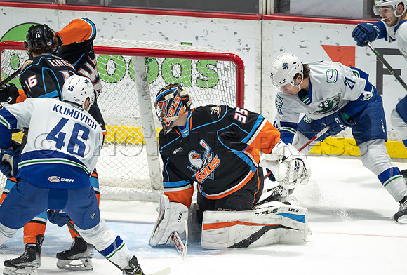 Abbotsford Canucks defeat San Diego Gulls 4-2 on Sunday, Jan 23, 2022 at Abbotsford Centre.