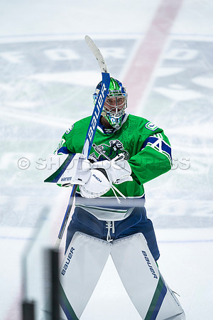 Sun, March 13, 2022 Abbotsford Canucks take Colorado Eagles 5–4 in OT at Abbotsford Event Centre in Abbotsford, BC