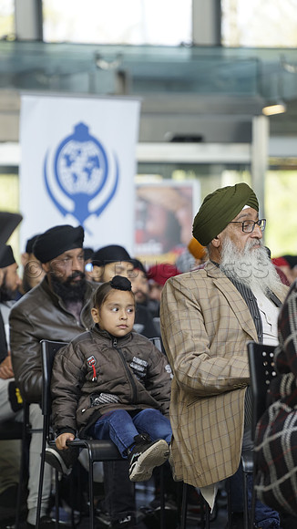 April 23, 2022,  200 Afghan Sikhs and Hindus in BC and Alberta at Surrey City Hall