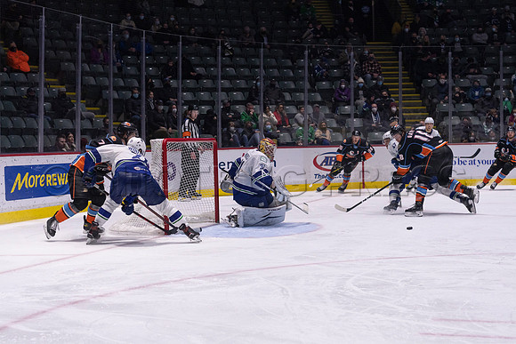 Abbotsford Canucks defeat San Diego Gulls 4-2 on Sunday, Jan 23, 2022 at Abbotsford Centre.