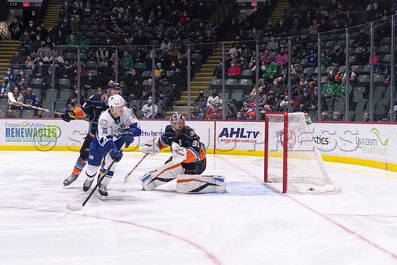 Abbotsford Canucks defeat San Diego Gulls 4-2 on Sunday, Jan 23, 2022 at Abbotsford Centre.