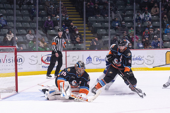 Abbotsford Canucks defeat San Diego Gulls 4-2 on Sunday, Jan 23, 2022 at Abbotsford Centre.
