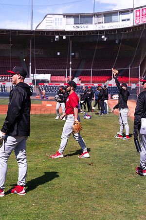 Tue, Apr. 5, 2022 The Vancouver Canadians held practice today at Nat Bailey Stadium