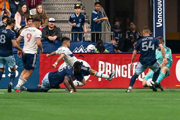 Sat, April 2, 2022 The Vancouver Whitecaps FC clinch a 1-0 win over Sporting Kansas City in Vancouver.