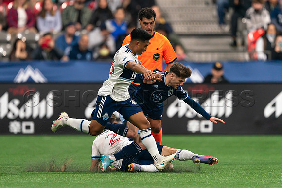 Sat, April 2, 2022 The Vancouver Whitecaps FC clinch a 1-0 win over Sporting Kansas City in Vancouver.