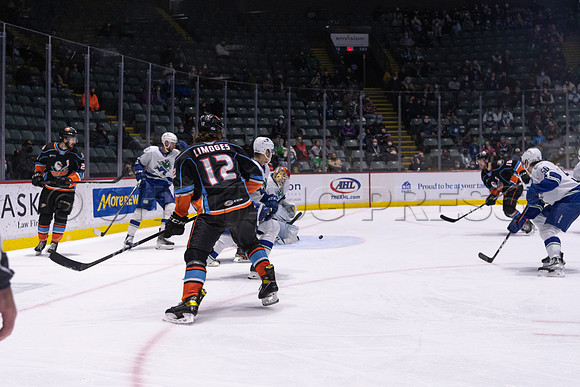 Abbotsford Canucks defeat San Diego Gulls 4-2 on Sunday, Jan 23, 2022 at Abbotsford Centre.