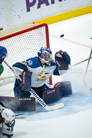 Sun, March 13, 2022 Abbotsford Canucks take Colorado Eagles 5–4 in OT at Abbotsford Event Centre in Abbotsford, BC