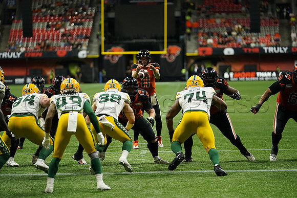 BC Lions dominate the Edmonton Elks with a final score of 59-15 in this opening season game at BC Place Stadium in Vancouver, BC, Saturday, June 11, 2022.