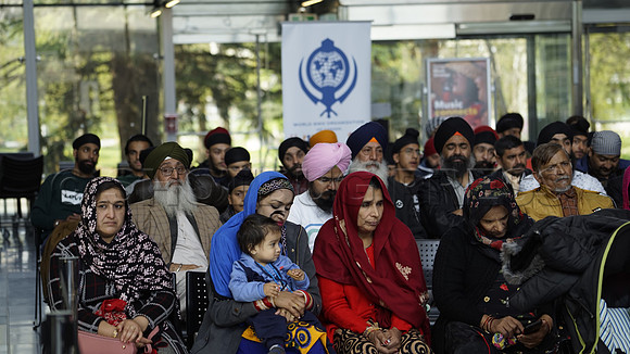 April 23, 2022,  200 Afghan Sikhs and Hindus in BC and Alberta at Surrey City Hall