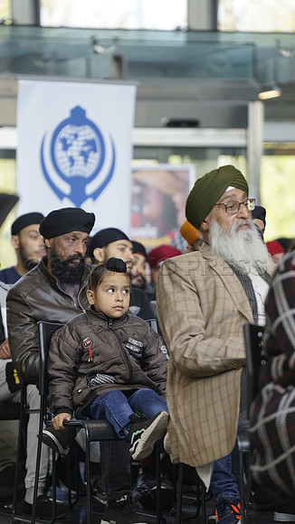 April 23, 2022,  200 Afghan Sikhs and Hindus in BC and Alberta at Surrey City Hall