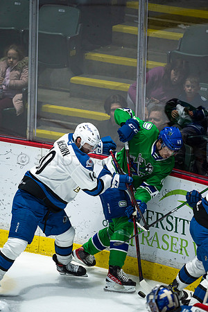 Sun, March 13, 2022 Abbotsford Canucks take Colorado Eagles 5–4 in OT at Abbotsford Event Centre in Abbotsford, BC