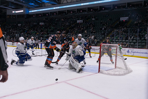 Abbotsford Canucks defeat San Diego Gulls 4-2 on Sunday, Jan 23, 2022 at Abbotsford Centre.